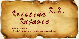 Kristina Kujavić vizit kartica